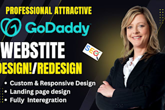 design godaddy website redesign web ecommerce store seo landing page campaign