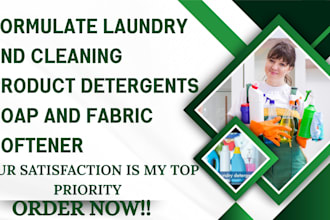 formulate laundry and cleaning product detergents soap and fabric softener