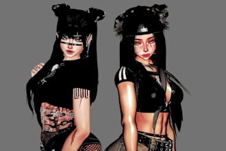custom vrchat avatar furry avatar outfit anime vr 3d character model nsfw avatar