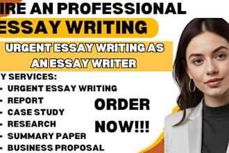 do urgent essay writing as an essay writer