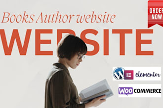 design modern book author website or ebook landing page using elementor pro