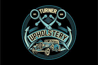 design antique furniture repair logo