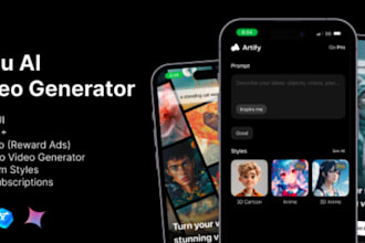 develop ai video generator app, ai video editor app, ai photo editor app website