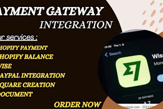 do shopify payment gateway paypal, square, wise acount
