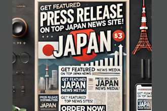 do press release distribution on top japan news media site