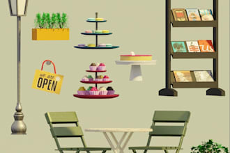 model cute 3d stylized props and assets