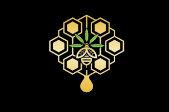 design unique queen bee cannabis logo