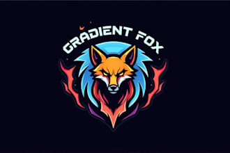 create outstanding gradient fox logo with express delivery