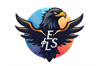 make awesome gradient eagle logo with a free vector file