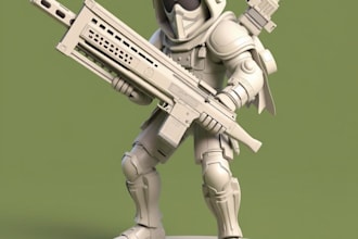 create 3d game asset, 3d game model,3d game character, weapons modeling stl file