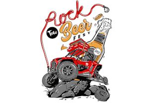 design awesome rock music festival logo