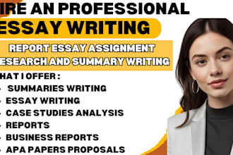do case study analysis, report, essay, assignment, research and summary writing