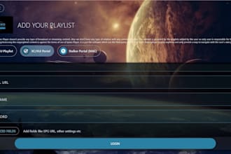 create professional iptv server setup and include restream and playlist