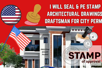 pe stamp architectural drawing mep plumbing plan landscape design for USA permit