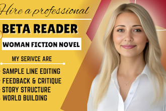 beta read your women fiction novel with emotional depth analysis