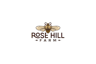 design modern rose hill farm logo
