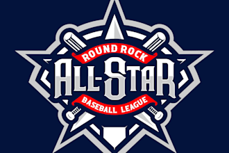 design round rock baseball league logo