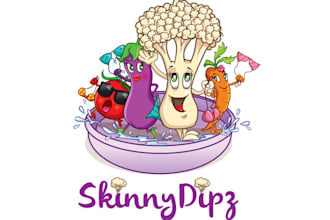 design awesome skinny dipz logo