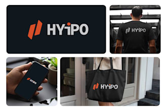 do modern minimalist business logo design and full brand identity kit