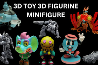 design cute 3d toy, funko pop, 3d figurine, action figure, toy designer lego set