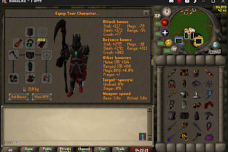 obtain any item for you on osrs including quiver blood torva etc