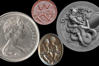 design 3d coin model, 3d bas relief, 3d medallion, 3d cnc design, printable coin