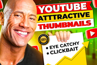 design a great amazing catchy custom youtube video thumbnail