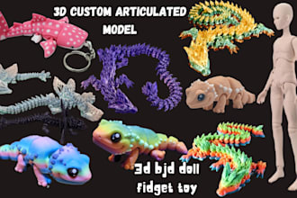 model articulated fidget toy 3d toy model 3d flexi toy for 3d printing