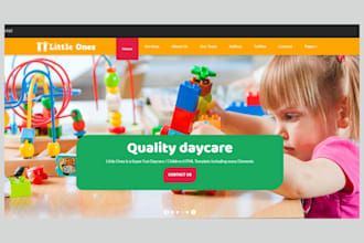 build daycare website school landing page kindergarten website preschool website