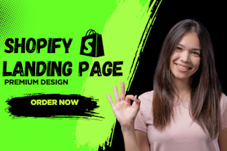 design shopify landing page one product store with pagefly, shogun or gempages