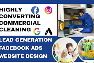 generate cleaning leads office cleaning leads via facebook ads website design