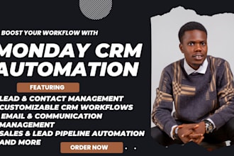 setup monday crm workflow, automate monday sales for project management