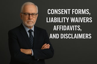 legal documents consent forms, liability waivers, affidavits, and disclaimers
