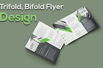 design trifold, bifold brochure, flyer, postcard, business catalog