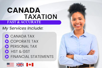 be your expert canada corporation tax accountant for t2 t1 cpa filing