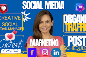 be your social media instagram marketing manager facebook ads linkedin tiktok