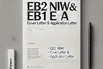 write cover letter, application letter for eb2 niw and eb1a