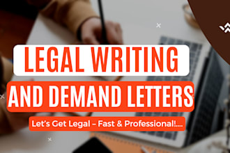 write demand letters cease desist notices and legal research and correspondence