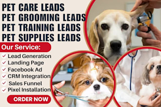 generate pet care leads pet grooming leads pet training leads pet supplies leads