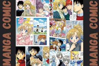 draw manga comics, anime illustrations, and nsfw manga pages