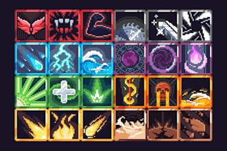 create pixel art icons, items and props for your game