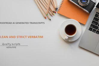 proofread ai generated transcripts