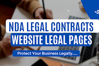 write nda legal contract agreement website legal pages privacy policy disclaimer
