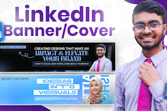 design a professional and attractive linkedin banner