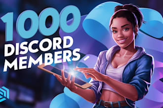do organic promotion to get 1k real member, boost your discord