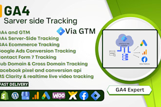 setup or fix google analytics and ga4 server side tracking via GTM