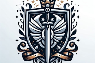 design modern arms heraldry logo in illustrator