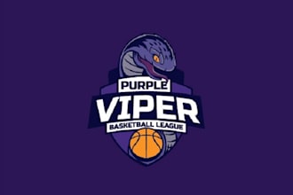 design a modern, custom basketball logo for your team or brand