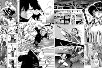 draw detailed manga comic page anime storyboard panel in nsfw as a manga artist