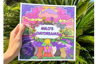 create detailed coloring book pages in a unique style